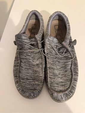 Hey Dude Wally Grey Knit Sz 11